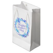 Elegant Happy Moederdag Floral Wreath Gift Bag Klein Cadeauzakje (Voorkant Gekanteld)