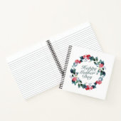 Elegant Happy Moederdag Floral Wreath Guestbook Notitieboek (Binnen)