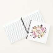 Elegant Happy Moederdag Floral Wreath Guestbook Notitieboek (Binnen)