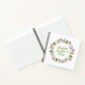 Elegant Happy Moederdag Floral Wreath Guestbook Notitieboek (Binnen)