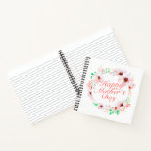 Elegant Happy Moederdag Floral Wreath Guestbook Notitieboek (Binnen)