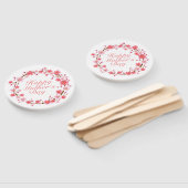 Elegant Happy Moederdag Floral Wreath Hand Fan Handwaaier (Niet-gemonteerd)