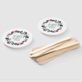 Elegant Happy Moederdag Floral Wreath Hand Fan Handwaaier (Niet-gemonteerd)