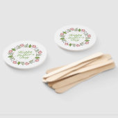 Elegant Happy Moederdag Floral Wreath Hand Fan Handwaaier (Niet-gemonteerd)