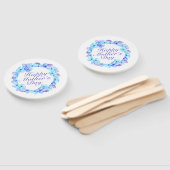 Elegant Happy Moederdag Floral Wreath Hand Fan Handwaaier (Niet-gemonteerd)