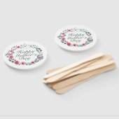 Elegant Happy Moederdag Floral Wreath Hand Fan Handwaaier (Niet-gemonteerd)