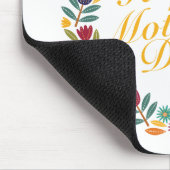 Elegant Happy Moederdag Floral Wreath Mousepad Muismat (Hoek)