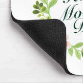 Elegant Happy Moederdag Floral Wreath Mousepad Muismat (Hoek)
