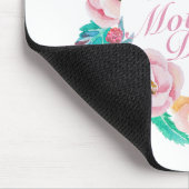 Elegant Happy Moederdag Floral Wreath Mousepad Muismat (Hoek)
