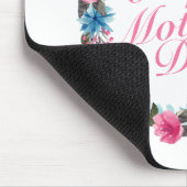 Elegant Happy Moederdag Floral Wreath Mousepad Muismat (Hoek)