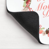 Elegant Happy Moederdag Floral Wreath Mousepad Muismat (Hoek)