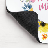 Elegant Happy Moederdag Floral Wreath Mousepad Muismat (Hoek)