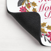 Elegant Happy Moederdag Floral Wreath Mousepad Muismat (Hoek)