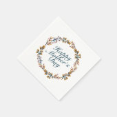 Elegant Happy Moederdag Floral Wreath Napkin Servetten (Hoek)