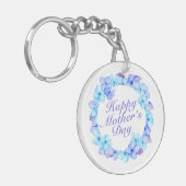 Elegant Happy Moederdag Floral Wreath Sleutelhange Sleutelhanger (Voorkant Links)