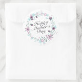 Elegant Happy Moederdag Floral Wreath Sticker (Tas)