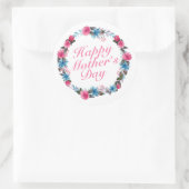 Elegant Happy Moederdag Floral Wreath Sticker (Tas)