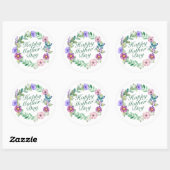 Elegant Happy Moederdag Floral Wreath Sticker (Vel)