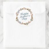 Elegant Happy Moederdag Floral Wreath Sticker (Tas)