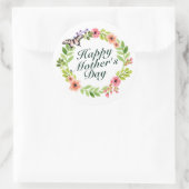 Elegant Happy Moederdag Floral Wreath Sticker (Tas)