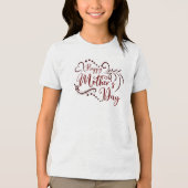 Elegant "Happy Moederdag" Lettering T-shirt (Voorkant)