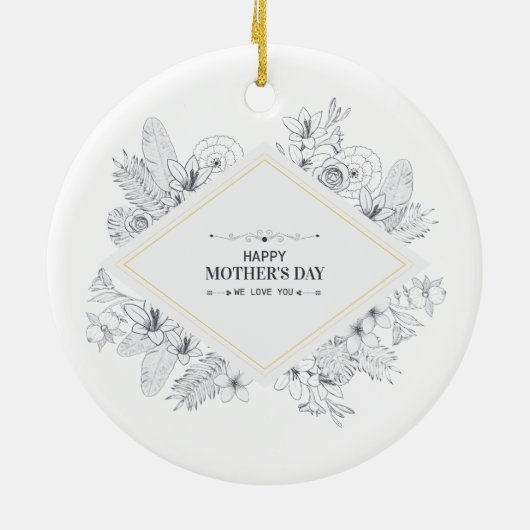 Elegant  Happy Moederdag | ORNAMENT (Achterkant)