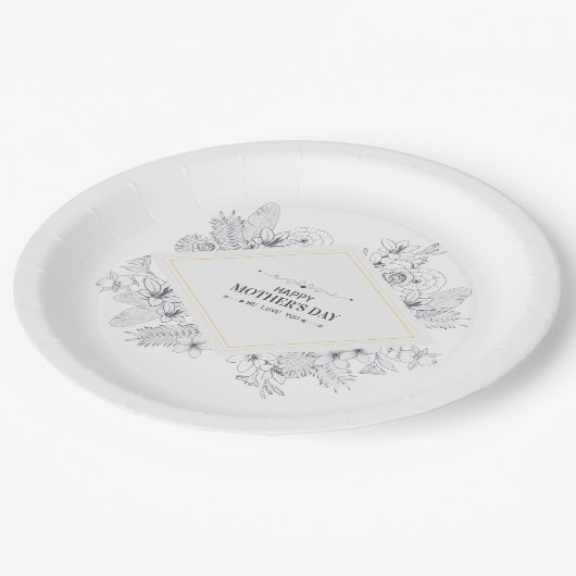 Elegant  Happy Moederdag | Papieren Bord (Gekanteld)