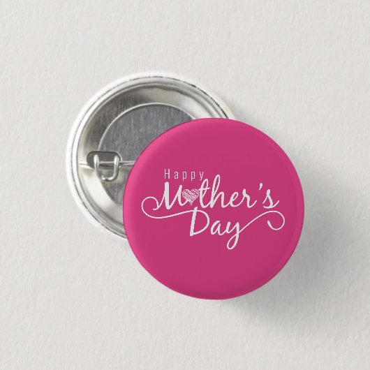 Elegant Happy Moederdag | Pin-Button Ronde Button 3,2 Cm (Voorkant /achterkant)