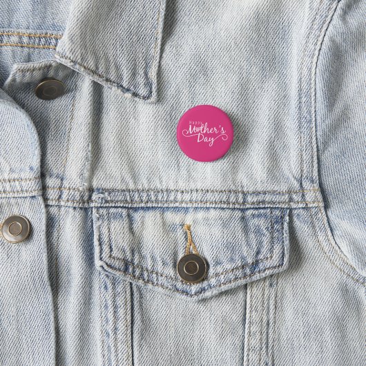 Elegant Happy Moederdag | Pin-Button Ronde Button 3,2 Cm (In situ)