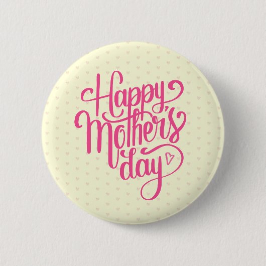Elegant Happy Moederdag | Pin-Button Ronde Button 5,7 Cm (Voorkant)
