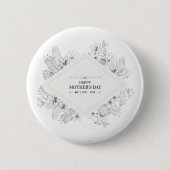 Elegant Happy Moederdag | Pin-Button Ronde Button 5,7 Cm (Voorkant)