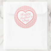 Elegant Happy Moederdag Pink Hearts Sticker (Tas)