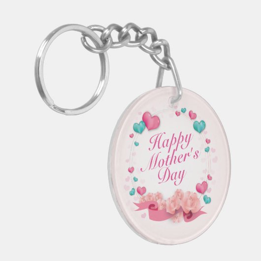 Elegant Happy Moederdag Snoep Harten Sleutelhanger (Voorkant Links)