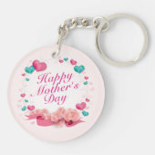 Elegant Happy Moederdag Snoep Harten Sleutelhanger (Achterkant)