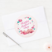 Elegant Happy Moederdag Snoep Hearts Sticker (Envelop)