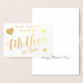 Elegant Happy Moederdag voor schoonmoeder Gold Folie Kaarten (Display)