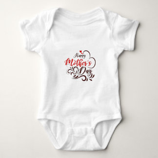 Elegant Happy Mother's Day Floral Heart T-shirt
