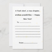 Elegant Happy New Year 2026 Black & Gold Greeting  Bedankkaart (Achterkant)