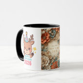 elegant happy new year 2026 coffee mug & cup mok (Voorkant links)