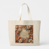 elegant happy new year 2026 floral tote bag (Achterkant)