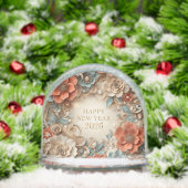 elegant happy new year 2026 snow globe sneeuwbol (Kerstmis)