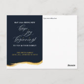 Elegant Happy New Year Briefkaart - 1 foto (Achterkant)