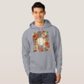 elegant happy new year floral hoodie (Voorkant volledig)