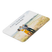 Elegant Happy New Year Script Foto Zwangerschap Ch Magneet (Linkerzijde)