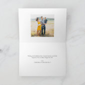 Elegant Happy New Year Script Photo Simple Chic Feestdagen Kaart (Binnen)