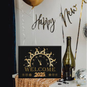 Elegant Happy Nieuwjaar 2023, Gold Glitter Festive Briefkaart