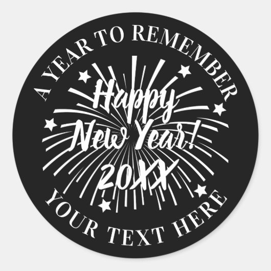 Elegant Happy Nieuwjaar 2023 stickers voor aangepa (Voorkant)