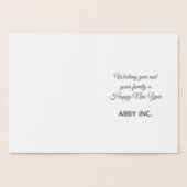 Elegant Happy Nieuwjaar Corporate Silver Folie Kaarten (Binnen)