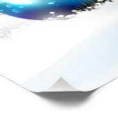 Elegant Happy Nieuwjaar en vrolijk Wit Kerstfeest Perfect Poster (Hoek)