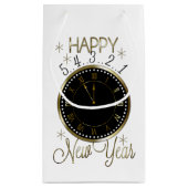 Elegant Happy Nieuwjaar feestdag Klein Cadeauzakje (Achterkant)